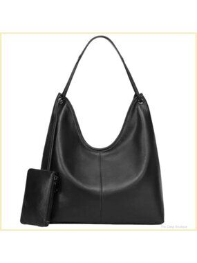 Genuine Leather Hobo Shoulder Bag Large Slouchy Handbag